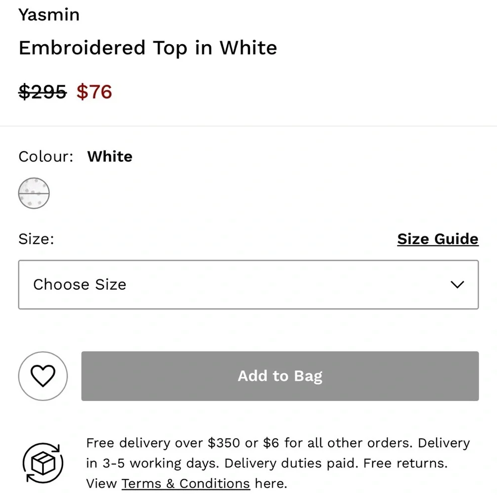 REISS Yasmin White Eyelet Embroidered Button Down Designer Blouse Size 6 - Picture 5 of 5